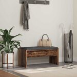 vidaXL Banc d'entrée avec coussin Bois ancien 83 x 38 x 40 cm