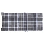vidaXL Coussins de chaise à dossier haut lot de 4 motif carreaux gris