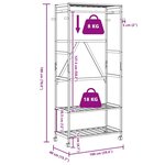 vidaXL Porte-vêtements et étagères et roulettes 90x40x179 5 cm bambou