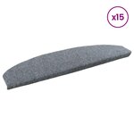 vidaXL Tapis d'escalier auto-adhésifs 15 Pièces Gris clair