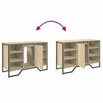 vidaXL Armoire lavabo de salle de bain chêne sonoma 91x35x60 cm