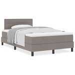 vidaXL Lit Box Spring avec Matelas Taupe 120x200 cm Tissu