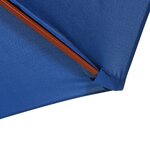 vidaXL Parasol avec mât en bois 300x258 cm Bleu