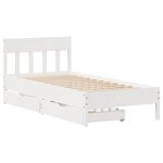 vidaXL Cadre de lit sans matelas blanc 75x190 cm bois de pin massif