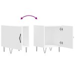 vidaXL Tables de chevet 2 Pièces blanc 40x40x50 cm bois d’ingénierie