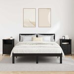 vidaXL Cabinet de chevet 2 Pièces Chêne noir 40 x 42 x 60 cm