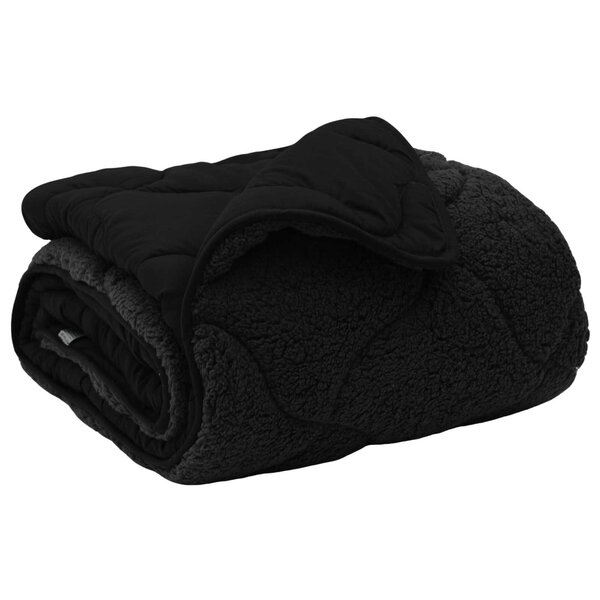 vidaXL Couette d'été 200 x 200 cm Été Noir Respirant