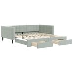 vidaXL Lit de jour avec gigogne et tiroirs sans matelas 100x200 cm