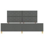 Lit vidaXL Gris Foncé 200x200 cm Tissu