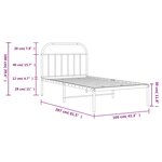 vidaXL Cadre de lit métal sans matelas et tête de lit blanc 100x200 cm