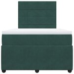 vidaXL Sommier à lattes de lit et matelas Vert foncé 120x200cm Velours