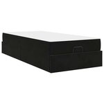 vidaXL Cadre de lit avec matelas Noir 100 x 200 cm Velours
