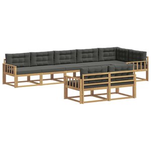 vidaXL Ensemble de canapés d'extérieur 6 pc Blanc et anthracite