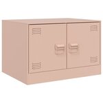 vidaXL Table basse rose 67x50x44 cm acier