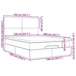 VidaXL Cadre de lit ottoman avec matelas marron foncé 140x200 cm tissu