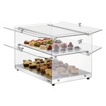 Vitrine buffet professionnelle 5400 2e-k - 2 niveaux - bartscher -  - verre 550x375x370mm