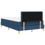 vidaXL Lit à ressorts avec coussin Bleu 120 x 190 cm tissu