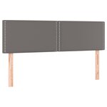 vidaXL Têtes de lit 2 Pièces Gris 72x5x78/88 cm Similicuir