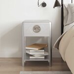 vidaXL Table de coin avec 1 tiroir vintage Style d'aviation