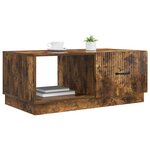 vidaXL Table basse Chêne fumé 90 x 50 x 37 cm Bois d'ingénierie