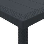 vidaXL Ensemble de salle à manger de jardin 7 pièces avec coussins en poly rotin anthracite