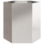 vidaXL Jardinière hexagone 46x40x45 cm acier inoxydable