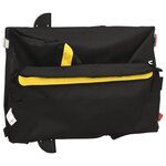 vidaXL Remorque de vélo noir et jaune 45 kg fer