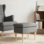 vidaXL Pouf Gris foncé 55 x 35 x 41 cm