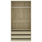 vidaXL Garde-robe Chêne sonoma 100x50x200 cm Bois d'ingénierie