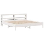vidaXL Cadre de lit sans matelas blanc 200x200 cm bois massif de pin