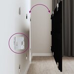 vidaXL Tête de lit murale Noir 147x3x60 cm Bois massif de pin