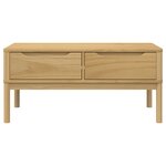 vidaXL Table basse FLORO cire marron 99x55 5x45 cm bois massif de pin