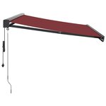 vidaXL Auvent rétractable automatique bordeaux 350x250 cm