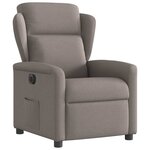 vidaXL Fauteuil inclinable électrique Taupe Tissu