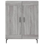vidaXL Buffet haut Sonoma gris 69 5x34x180 cm Bois d'ingénierie