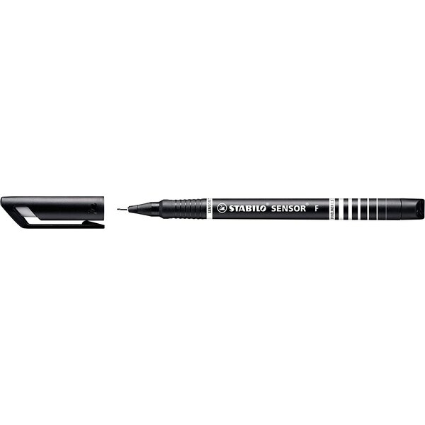 Stylo-feutre STABILO SENSOR Pointe Extra Fine Noir x 10 STABILO