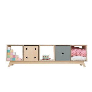 Meuble de rangement NABOSKY verni 1x5