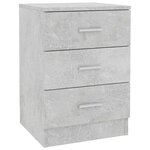 vidaXL Table de chevet Gris béton 38x35x56 cm Bois d'ingénierie