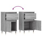 vidaXL Buffets 2 Pièces sonoma gris 40x35x70 cm bois d'ingénierie