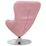 vidaXL Fauteuil œuf Rose 63 x 73 x 90 cm Velours