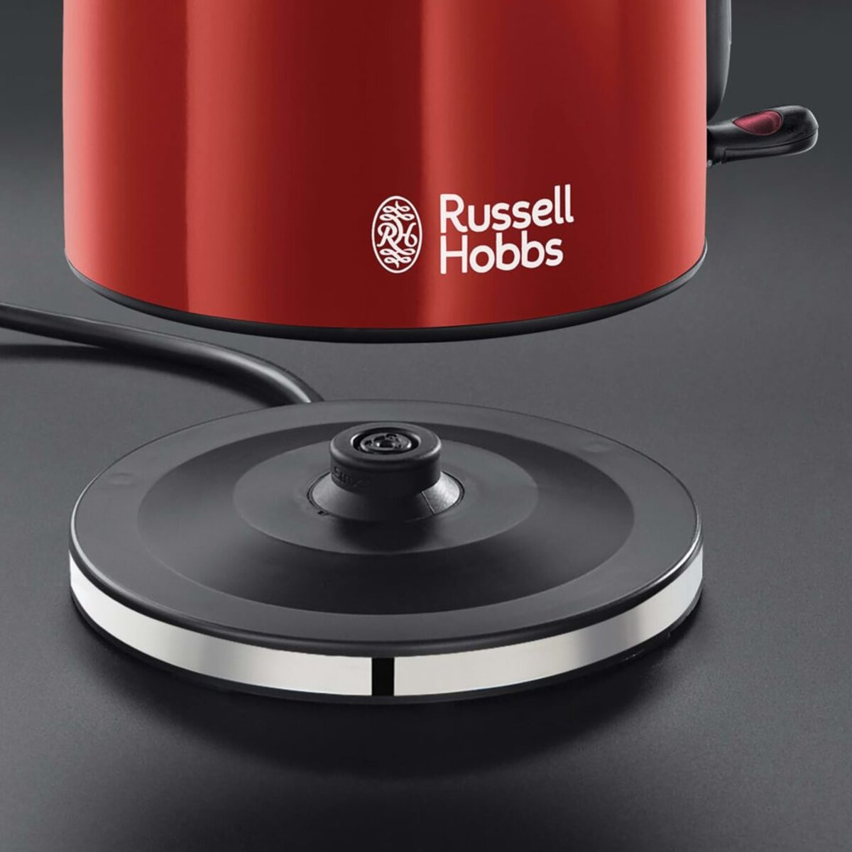 Russell Hobbs Bouilloire Electrique [Economie d'Energie] Colours Plus Rouge  (1,7L, 2400W, Ebulition Rapide, Ecoulement parfait, Niveau d'Eau Visible