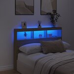 vidaXL Armoire tête de lit avec LED chêne sonoma 140x17x102 cm