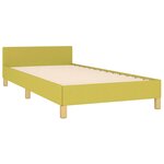 vidaXL Cadre de lit sans matelas vert 100x200 cm tissu