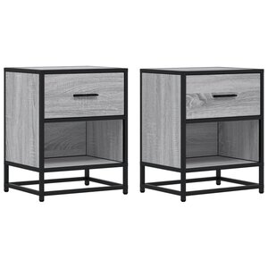 vidaXL Tables de chevet 2 Pièces sonoma gris 40x31x50 cm bois ingénierie