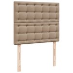 vidaXL Sommier à lattes de lit matelas cappuccino 120x190cm similicuir