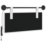 vidaXL Tête de lit suspendue Avec lumière LED Blanc Tissu