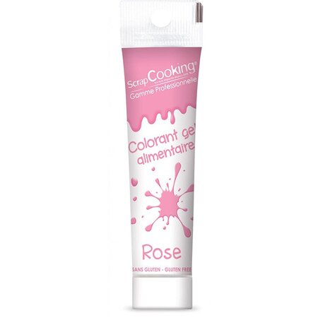 Colorant alimentaire gel Rose - Scrapcooking