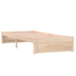 vidaXL Cadre de lit bois massif 75x190 cm petit simple