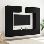 vidaXL Ensemble meuble TV 6 Pièces Chêne noir 100 x 30 x 30 cm