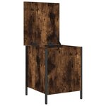 vidaXL Banc de rangement chêne fumé 40x42 5x50 cm bois d'ingénierie